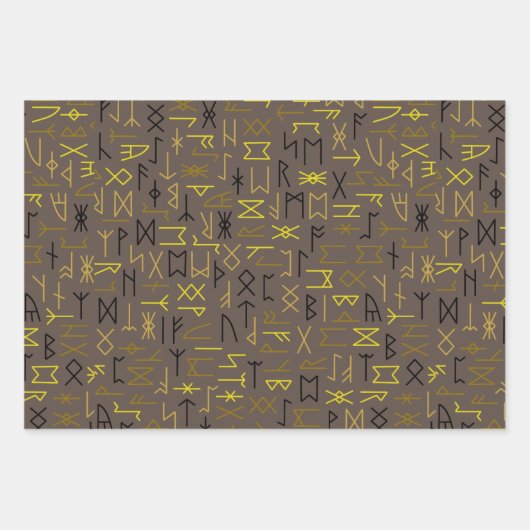 Feuille De Papier Cadeau Runes (Devant)