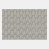 Feuille De Papier Cadeau Russe Pine Arbre Motif Gris doré Brown (Devant)