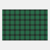 Feuille De Papier Cadeau Russe plaid noir vert pays tartan motif (Devant 2)
