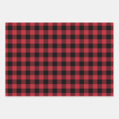 Feuille De Papier Cadeau Russe Red Buffalo Plaid Joyeux Noël (Devant)