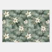 Feuille De Papier Cadeau Rustic Brown Cream Green Ornament Christmas   (Devant 2)