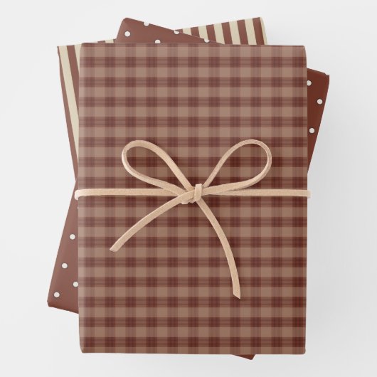 Feuille De Papier Cadeau Rustic Country et Whimsical Homespun (En situation)