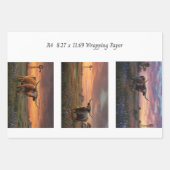 Feuille De Papier Cadeau Rustic Farm Life A4 Wrapping Paper for Decoupage (Devant)