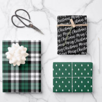 Rustic Green et Black Watch Plaid Joyeux Noël