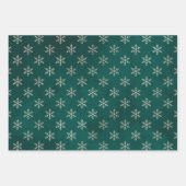 Feuille De Papier Cadeau Rustic Green et Tan Motifs de Noël (Devant 3)