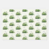 Feuille De Papier Cadeau Rustic Green Evergreen Forest Nature (Devant)