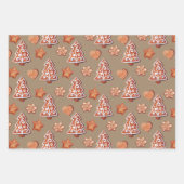 Feuille De Papier Cadeau Rustic Kraft Gingerbread Cookies (Devant 3)