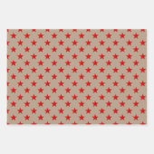 Feuille De Papier Cadeau Rustic Kraft Red Green Stations Noël (Devant 2)