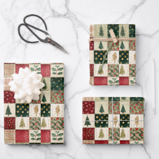 Feuille De Papier Cadeau Rustic Merry Christmas Tree Holiday Wrapping Paper