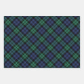 Feuille De Papier Cadeau Rustic Navy et Green Watch Joyeux Noël (Devant)