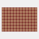 Feuille De Papier Cadeau Rustic Primitive Country Homespun and Hearts (Devant 3)