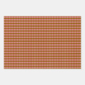 Feuille De Papier Cadeau Rustique Automne Plaid Motif géométrique  (Devant 2)
