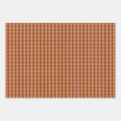 Feuille De Papier Cadeau Rustique Automne Plaid Motif géométrique  (Devant)