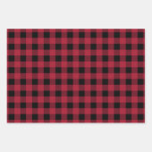 Feuille De Papier Cadeau Rustique Buffalo Plaid Check Motif (Devant)