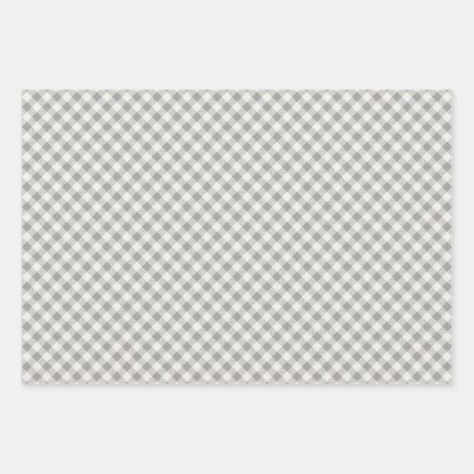 Feuille De Papier Cadeau Rustique Buffalo Plaid Check Motif (Devant 3)