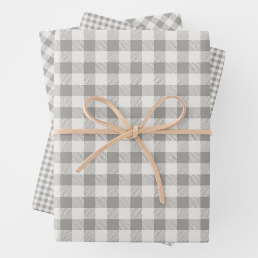Feuille De Papier Cadeau Rustique Buffalo Plaid Check Motif (En situation)