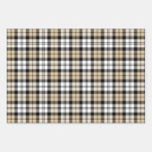 Feuille De Papier Cadeau Rustique Kraft et Black Watch Joyeux Noël (Devant)