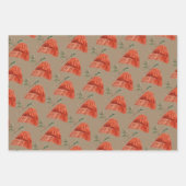 Feuille De Papier Cadeau Rustique Kraft Noël Rouge Vert laine Tuque Casquet (Devant 3)