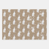 Feuille De Papier Cadeau Rustique Kraft Snowy Hiver Animaux arctiques Matte (Devant 2)