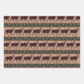 Feuille De Papier Cadeau Rustique Moose Faux Cuir Assortiment animal mignon (Devant 3)