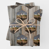 Feuille De Papier Cadeau Rustique Nubble Custom Photo Lighthouse (En situation)