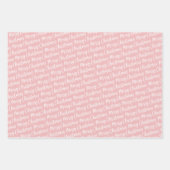 Feuille De Papier Cadeau Rustique rose Tartan Plaid Joyeux Motif de Noël (Devant 2)