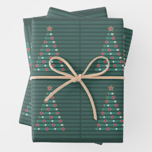 Feuille De Papier Cadeau Rythme Évergreen