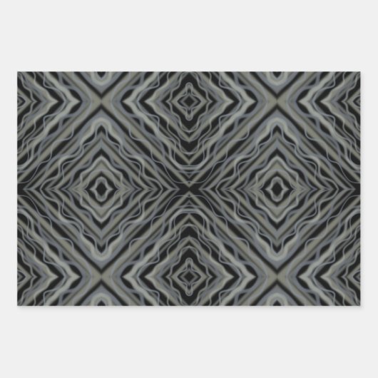 Feuille De Papier Cadeau Rythme pulsif Art Abstrait moderne Illustration (Devant)