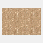 Feuille De Papier Cadeau Sable Beige Or Pêche Parties scintillant Giraffe I (Devant 2)