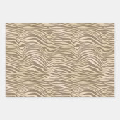 Feuille De Papier Cadeau Sable Beige Zebra Print (Devant)