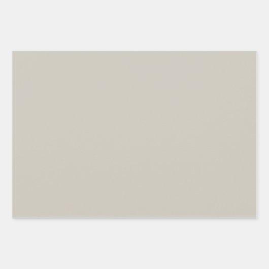 Feuille De Papier Cadeau Sable naturel gris chaud solide (Devant 3)