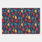 Feuille De Papier Cadeau Sac à dos à l'école Ciseaux de fraise (Devant)