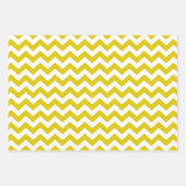 Feuille De Papier Cadeau Safari Jaune d'or Chevron avec Giraffe d'art pop (Devant 2)