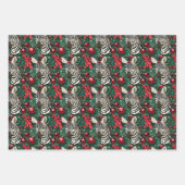 Feuille De Papier Cadeau Safari Jungle Animaux Noël Lion Tiger Zebra (Devant 3)