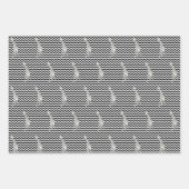 Feuille De Papier Cadeau Safari noir Chevron avec Giraffe d'Art pop (Devant 3)