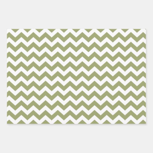 Feuille De Papier Cadeau Safari vert Chevron avec Giraffe d'Art Pop (Devant 2)