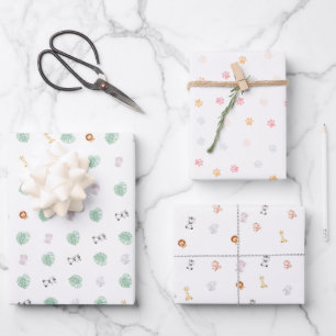 Feuille De Papier Cadeau Safari Wild One