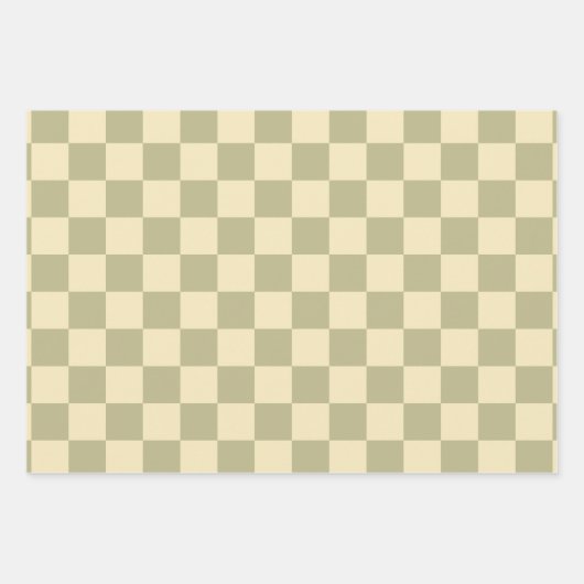 Feuille De Papier Cadeau Sage Checkerboard (Devant)