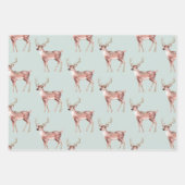 Feuille De Papier Cadeau Sage Green Christmas Deer (Devant)