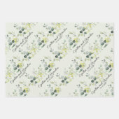 Feuille De Papier Cadeau Sage Green Eucalyptus Mariage marque  (Devant 2)