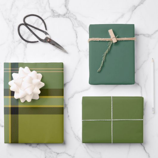 Feuille De Papier Cadeau Sage & Rosemary Wrapping Paper Flat Sheet Set of 3 (Recto)