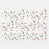 Feuille De Papier Cadeau Sage Vert Noël Moderne Minimal Botanique (Devant 2)