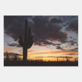 Feuille De Papier Cadeau Saguaro Sunset II Arizona (Devant 2)
