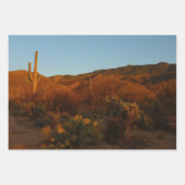 Feuille De Papier Cadeau Saguaro Sunset II Arizona (Devant 3)