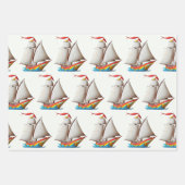Feuille De Papier Cadeau Sailboats On The Sea (Devant 2)