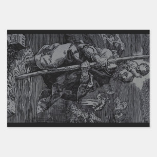 Feuille De Papier Cadeau Saint Christopher vénéré par les chrétiens