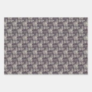 Feuille De Papier Cadeau Saint François de Sales Art en noir et blanc