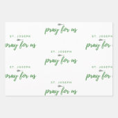 Feuille De Papier Cadeau Saint Joseph Priez pour nous (Devant)