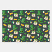 Feuille De Papier Cadeau Saint Patrick festif (Devant)