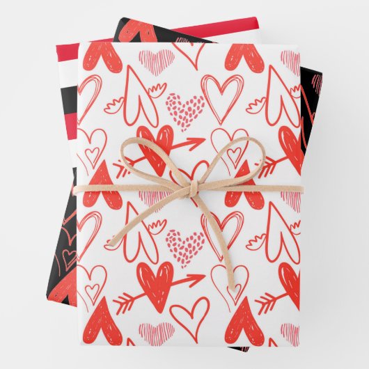 Feuille De Papier Cadeau Saint Valentin (En situation)